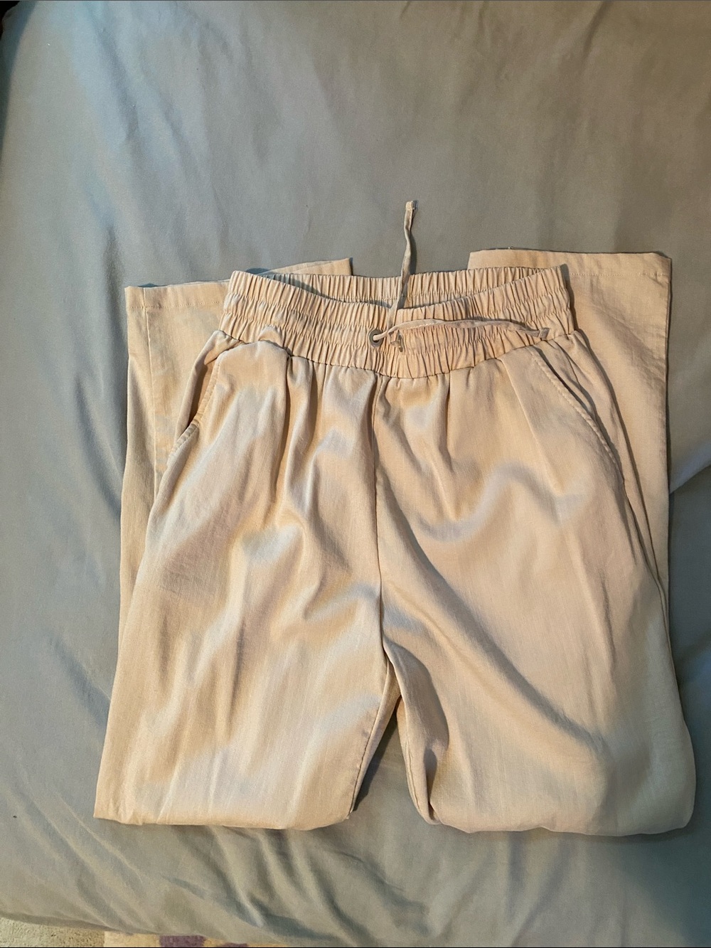 Women's Drawstring Jogger Pants - Cream